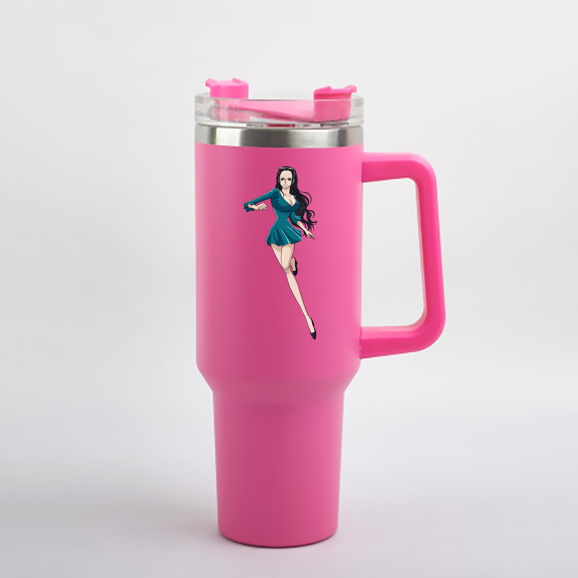 ワンピース ニコ・ロビン ONE PIECE Nico Robin 1200mL車用タンブラー - クリスタルステッカー（プラスチックストロー付き）